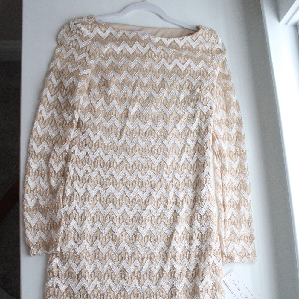 Jessica H Party Dress with Gold Sparkle NWT